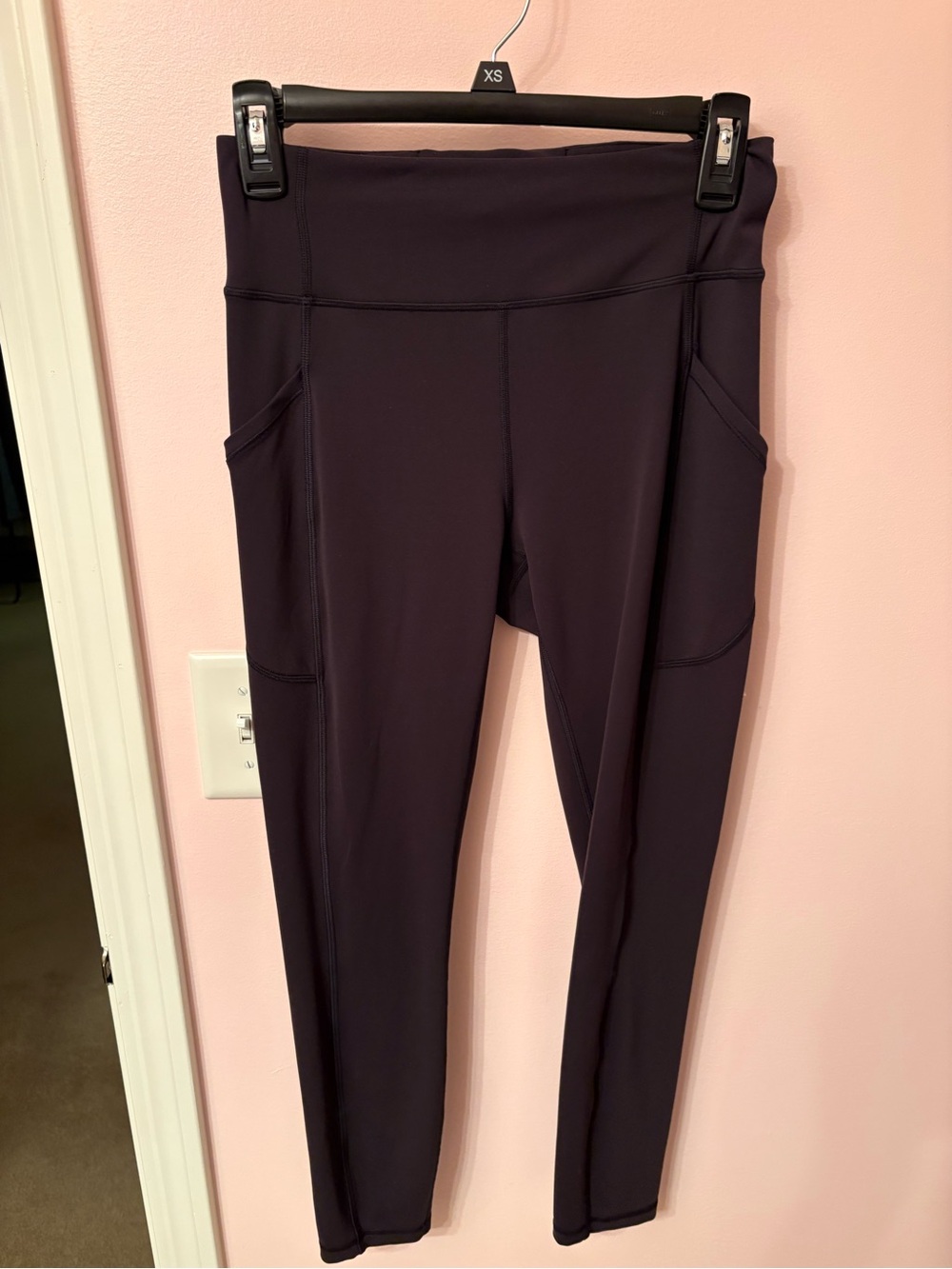 Lululemon Fast and Free Leggings with pockets and adjustable waistband.